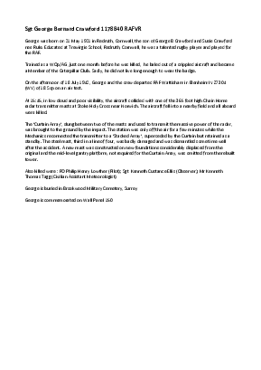 A preview of a PDF biography for Crawford, George Bernard